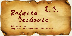 Rafailo Vesković vizit kartica